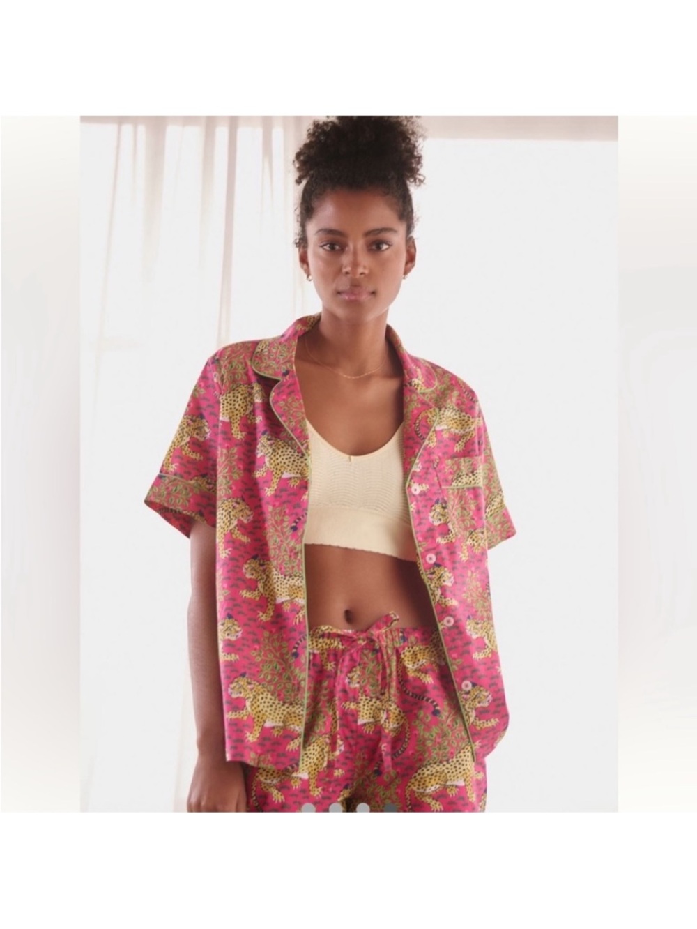 Anthropologie Printfresh Hot Pink Bagheera Tiger Set
TopXXS/Bottoms XS